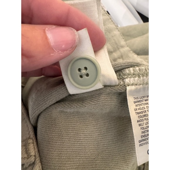 Lucky Brand Mid Rise Utility Straight Leg Pants Women 0 25 Olive Green Belted‎ - Picture 13 of 13